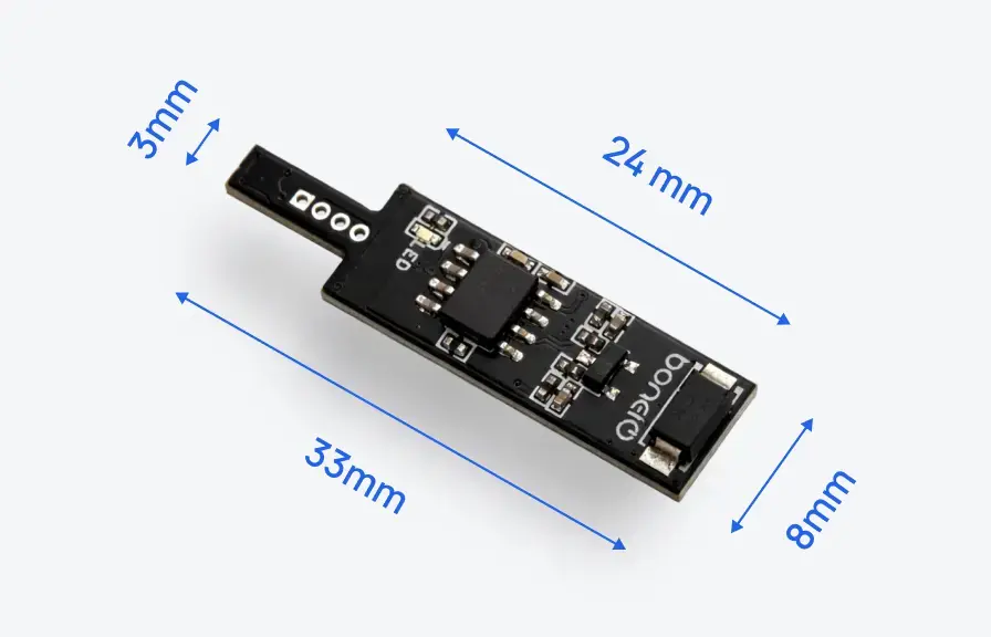 boneIO Edge Temp sensor dimensions 33x8mm