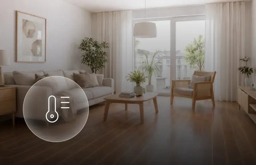 Living room underfloor heating automation